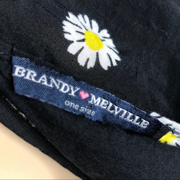 Brandy Melville Floral Daisy Print Black Kimono - Picture 3 of 8